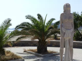 Statue on Palaiochora Beach