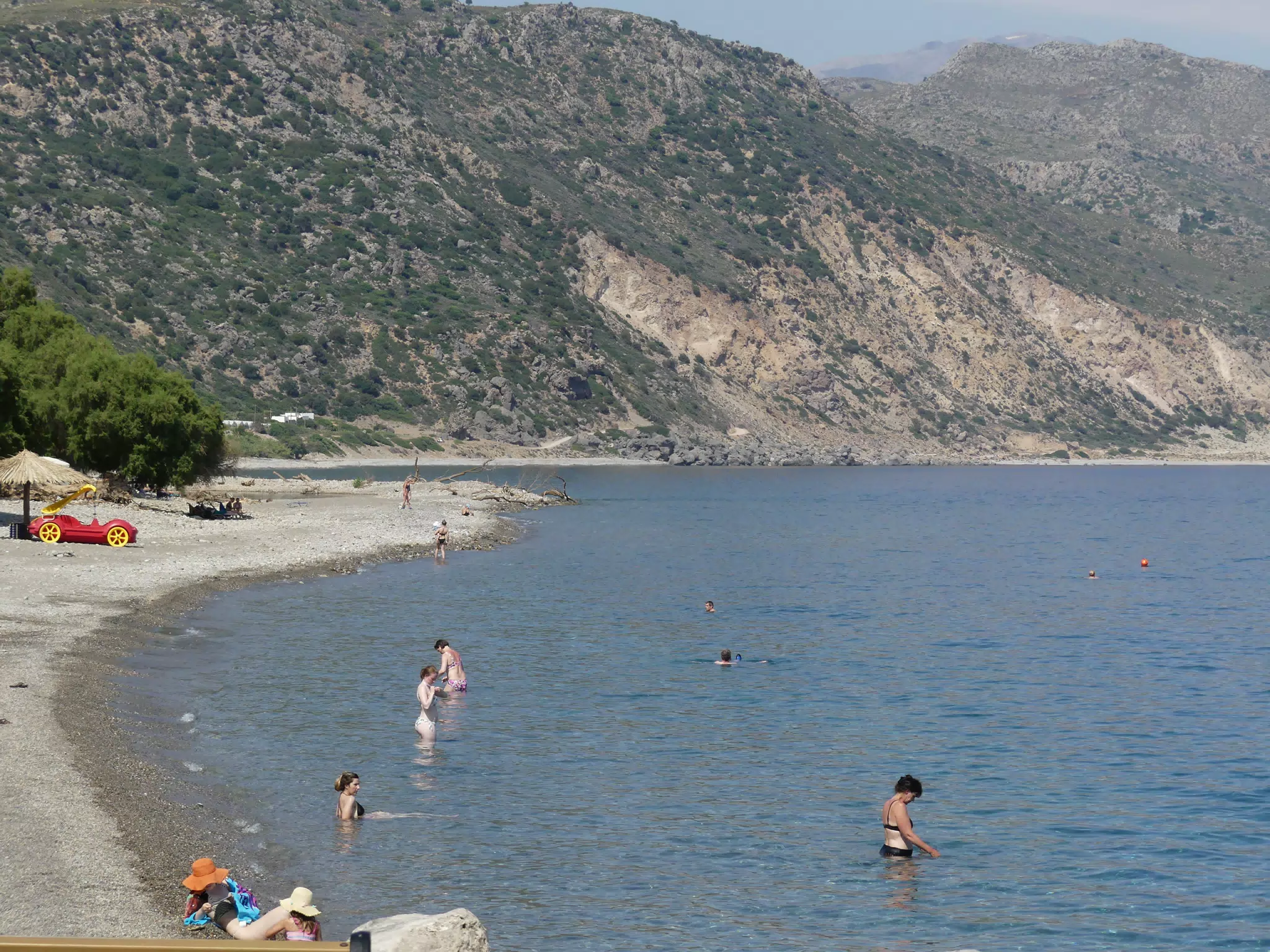 Swimmers on Beach in Palaiochora
