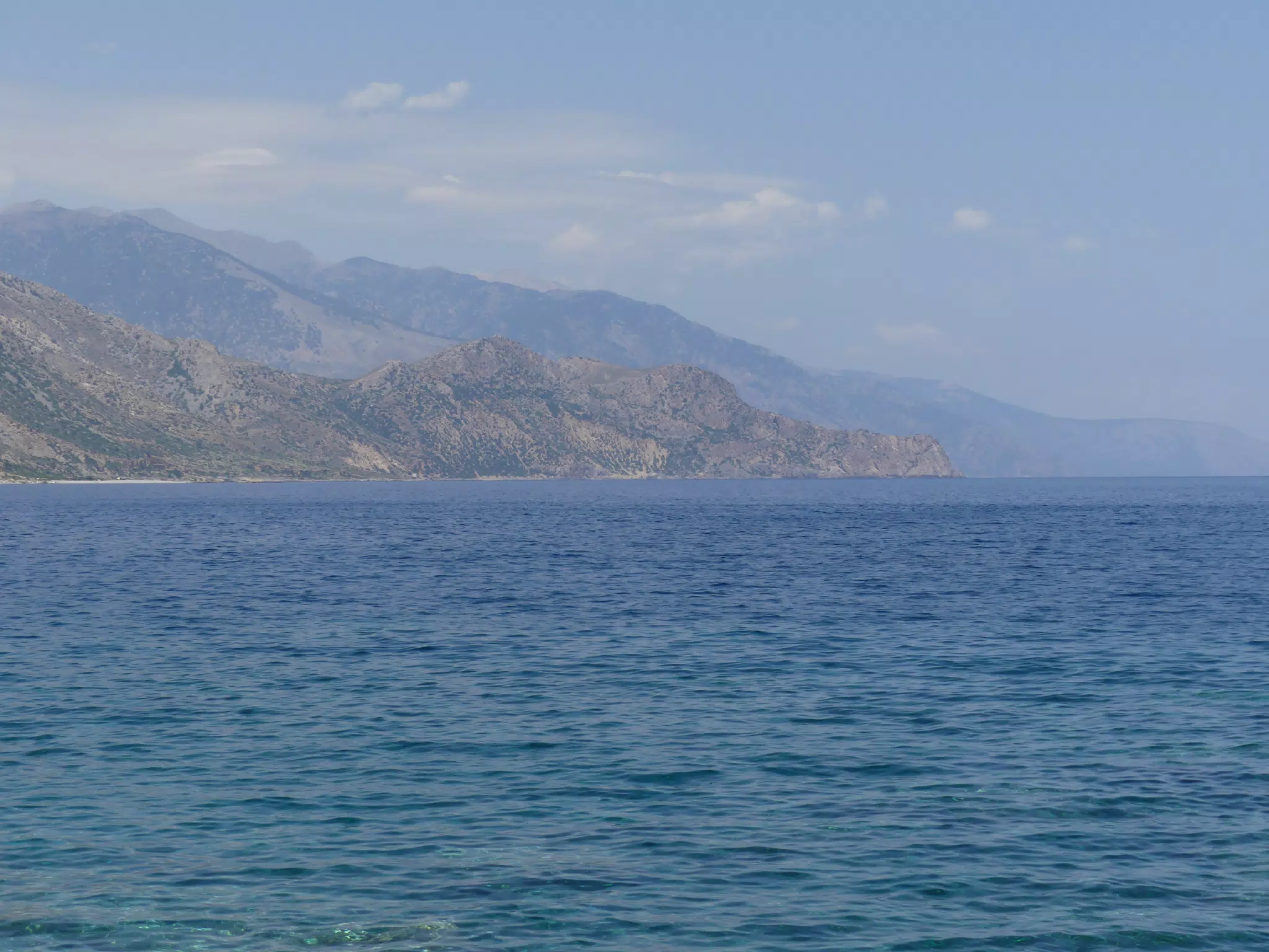 Hills Dipping into the Libyan Sea at Palaiochora, Crete