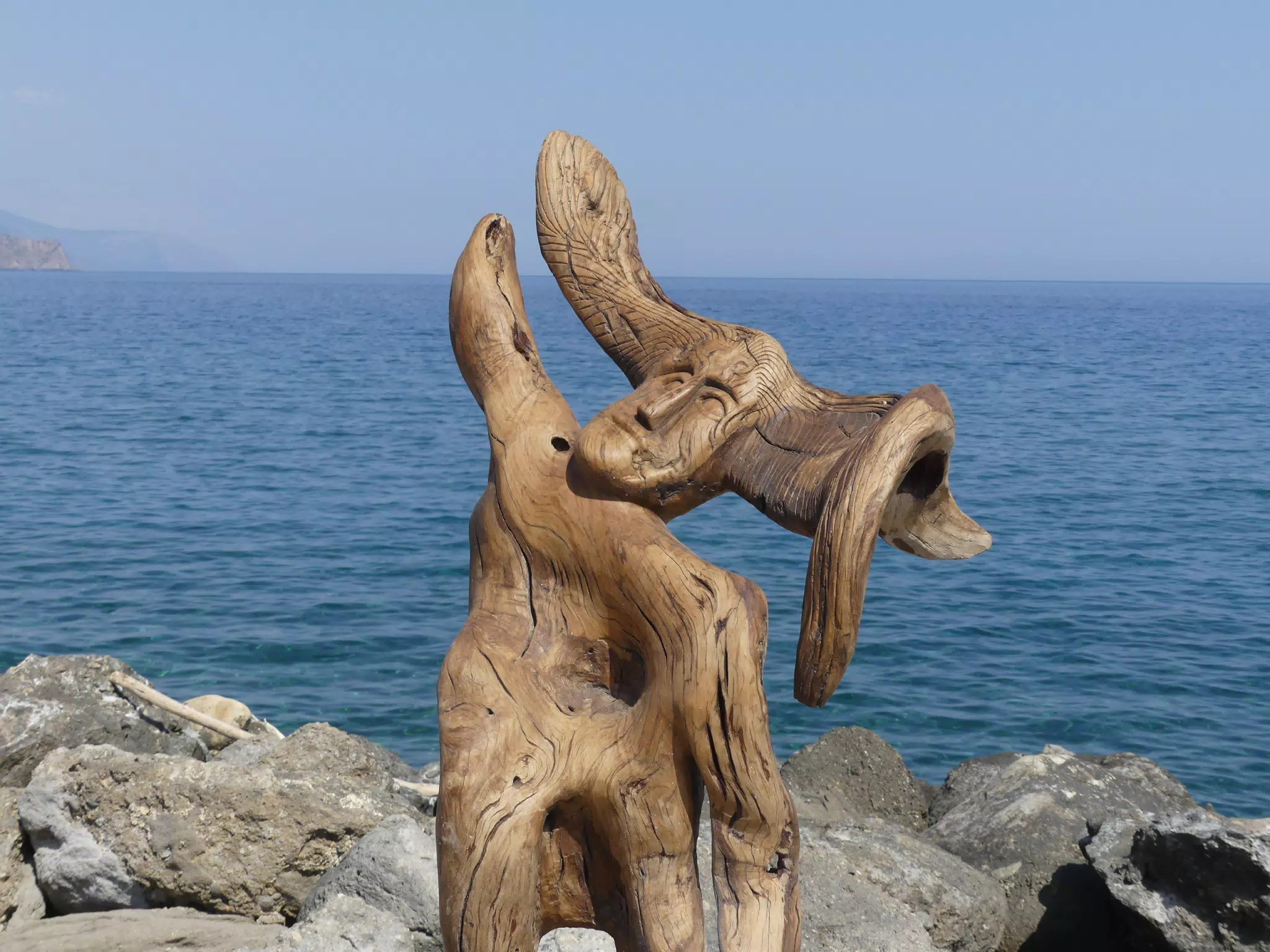 Wooden Statue in Palaiochora