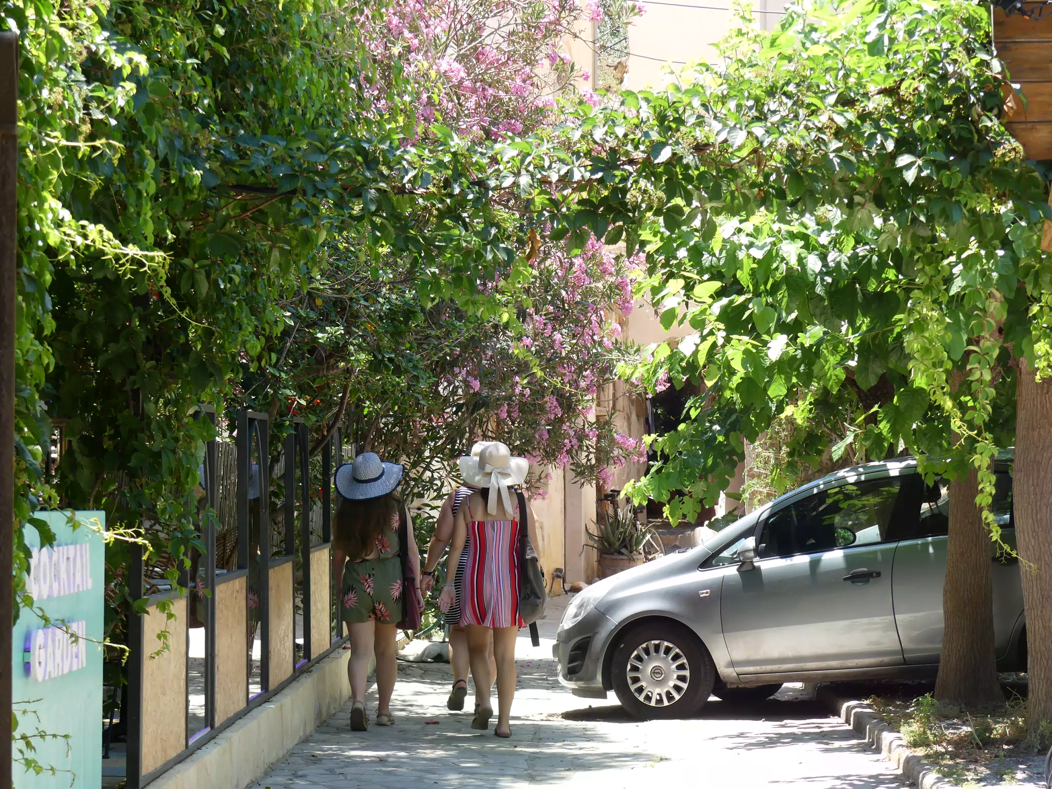 The Girls Walking in Chania