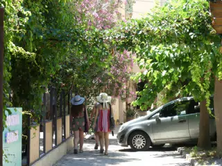 The Girls Walking in Chania