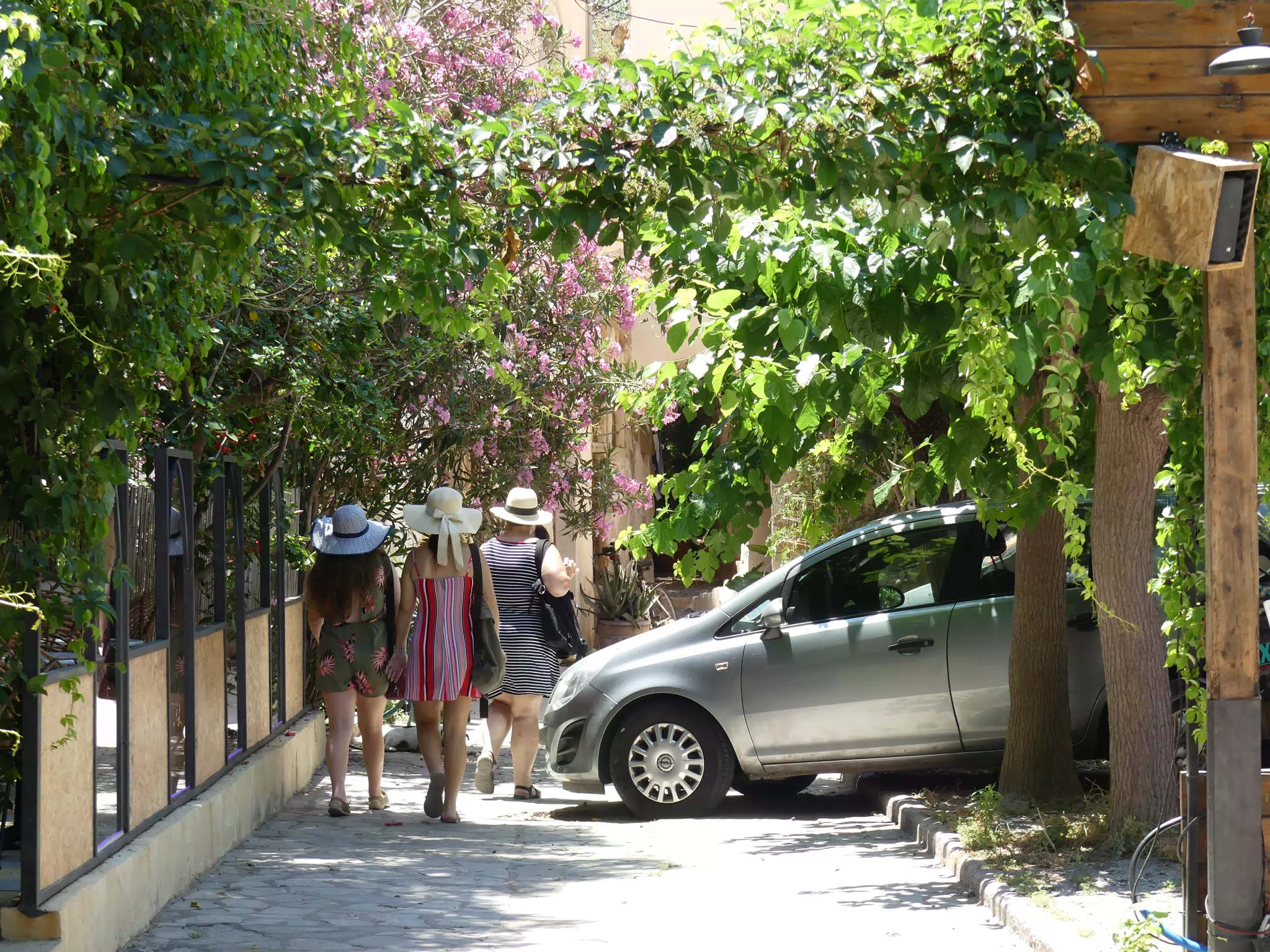 The Girls Walking in Chania