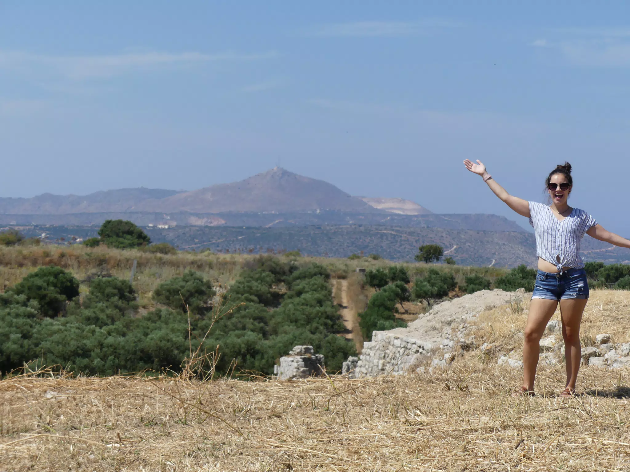 Emily Posing in Ancient Aptera