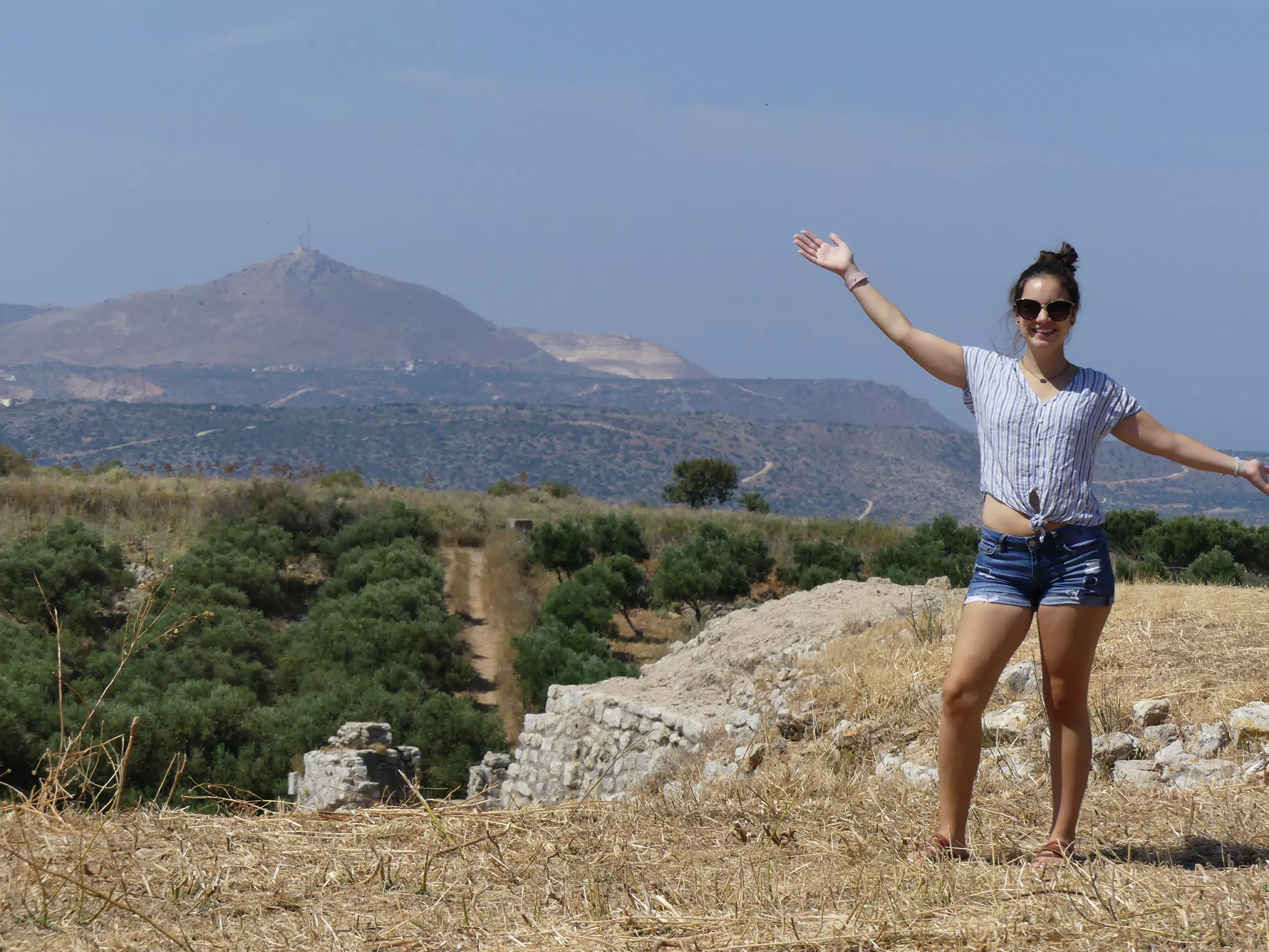 Emily Posing in Ancient Aptera