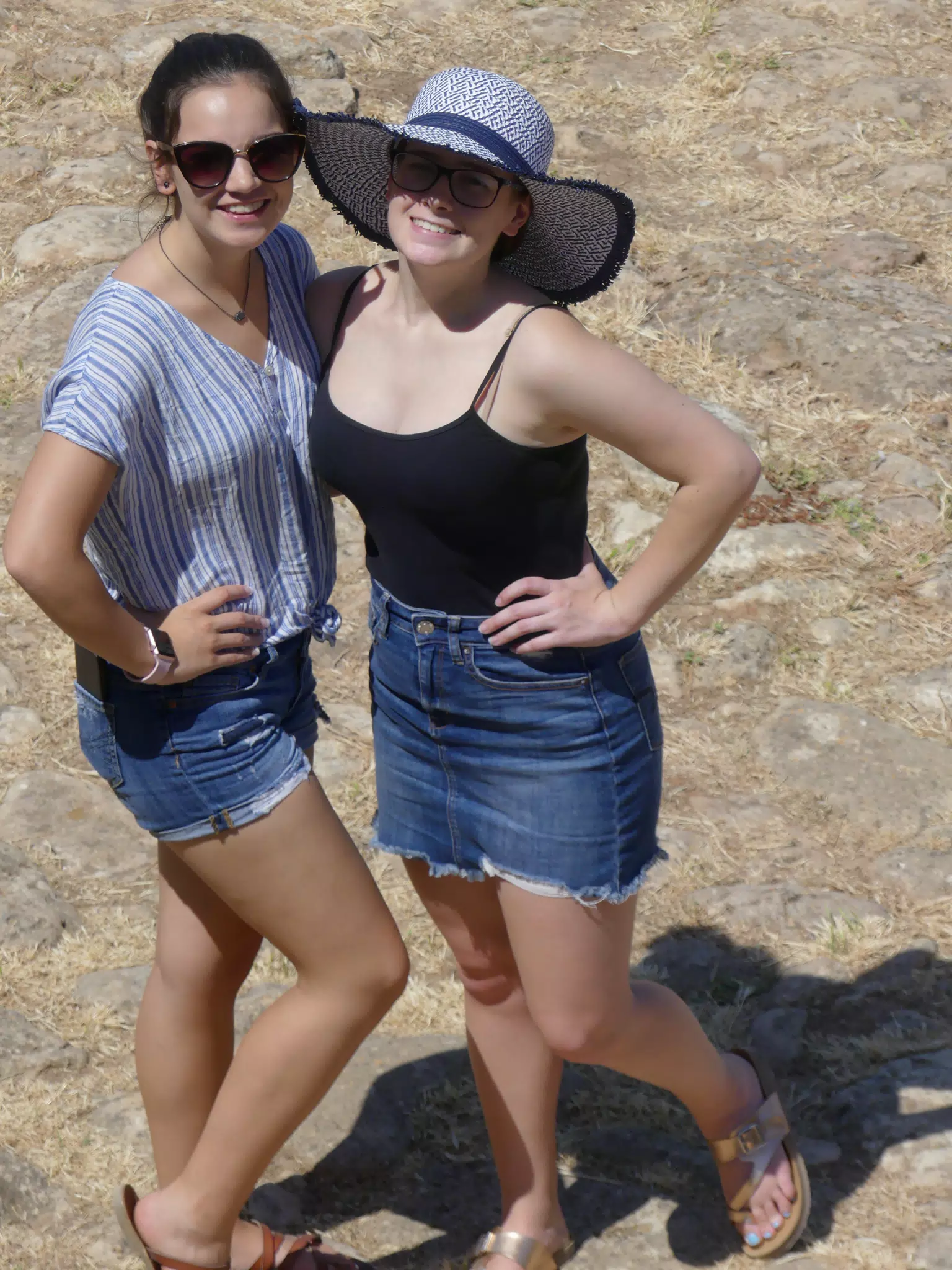 Emily & Madeline in Ancient Aptera Posing