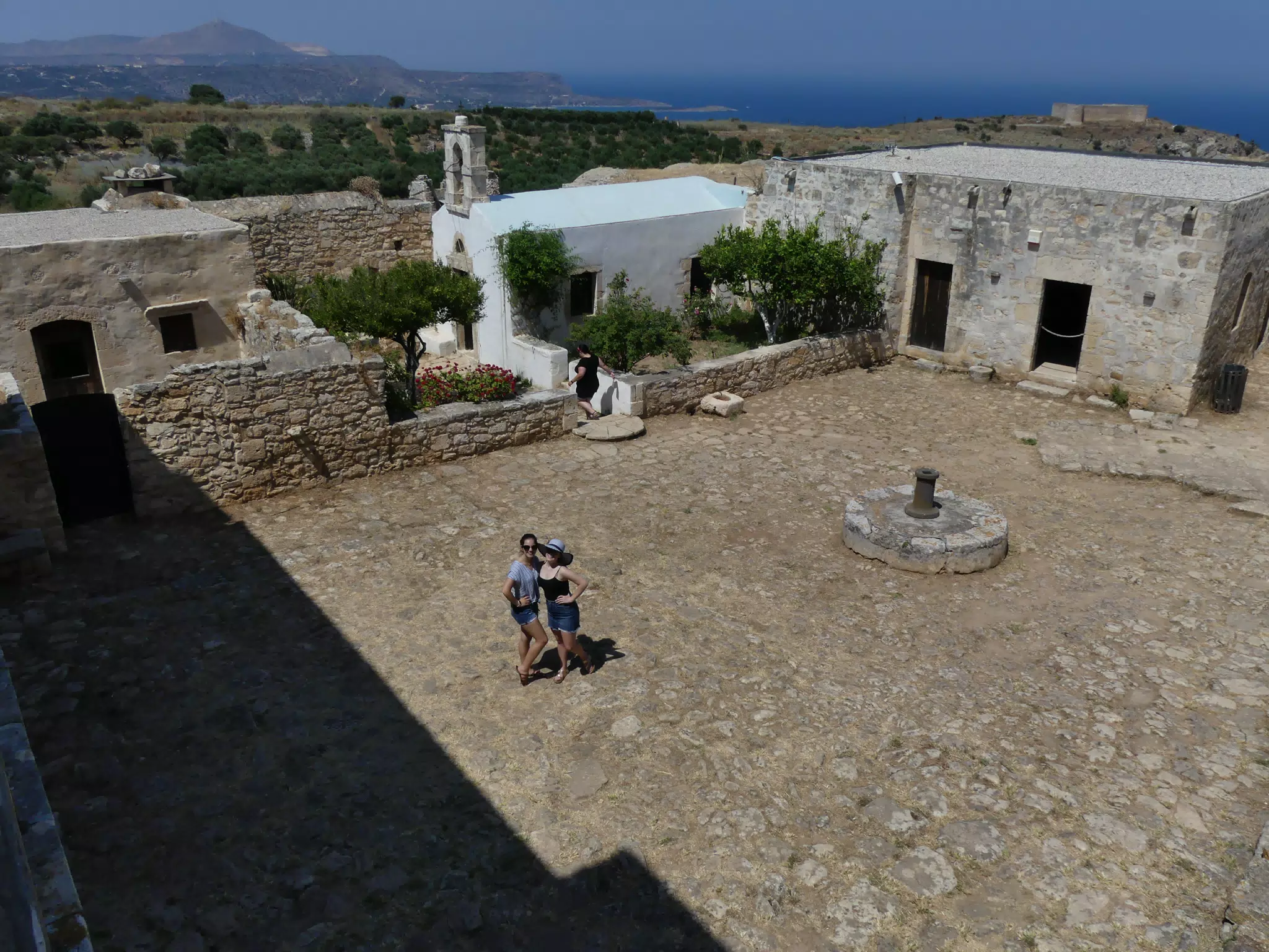 Emily & Madeline in the Courtyard of Ancient Aptera
