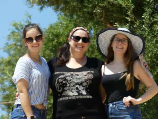 Emily, Dominica & Madeline Posing in Ancient Aptera