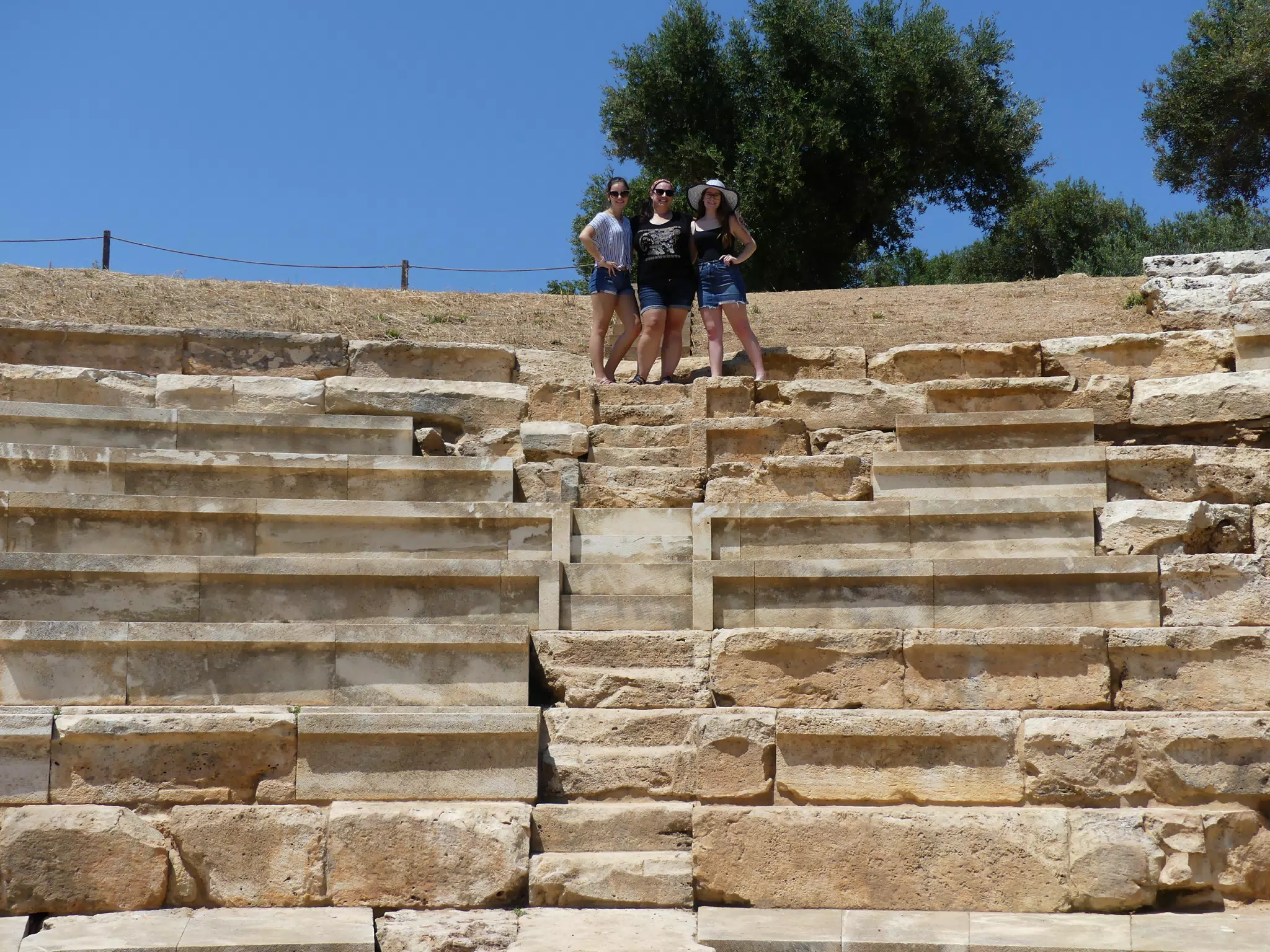 Emily, Dominica & Madeline in the Amphitheatre in Ancient Aptera