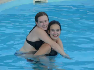 Grice Sisters in Swimming Pool