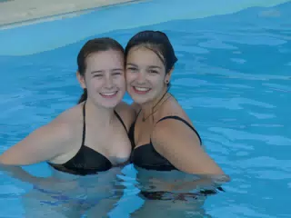 Girls in Pool in Aptera, Crete