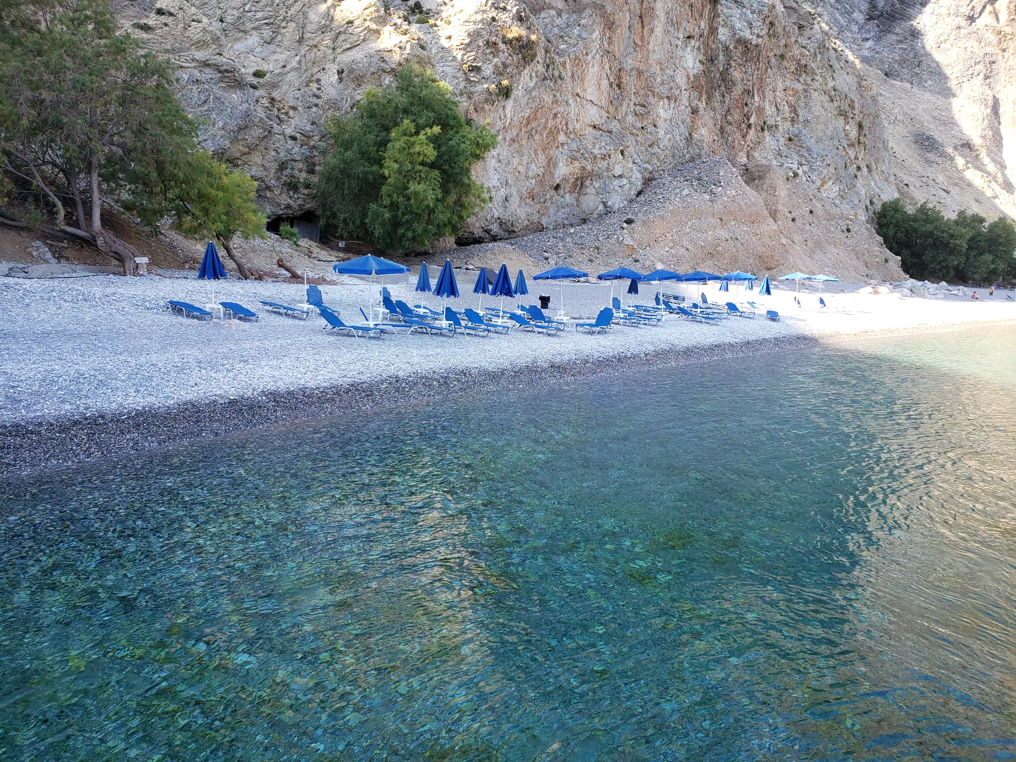 Chairs on Glyka Nera Beach
