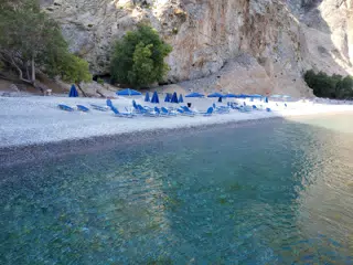 Chairs on Glyka Nera Beach
