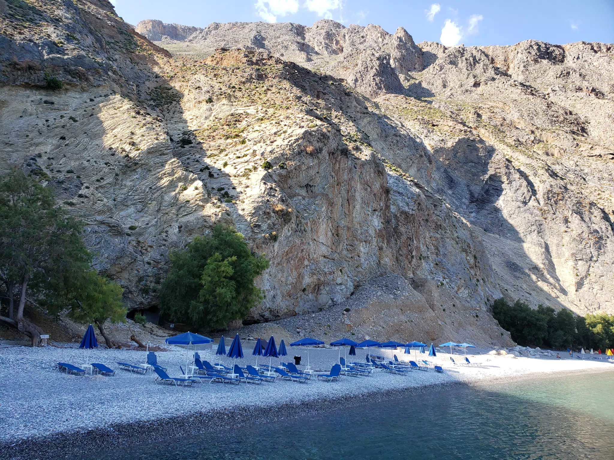 Chairs on Glyka Nera Beach