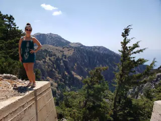 Emily Posing on Cliff Edge