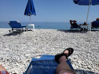My Foot on Glyka Nera Beach