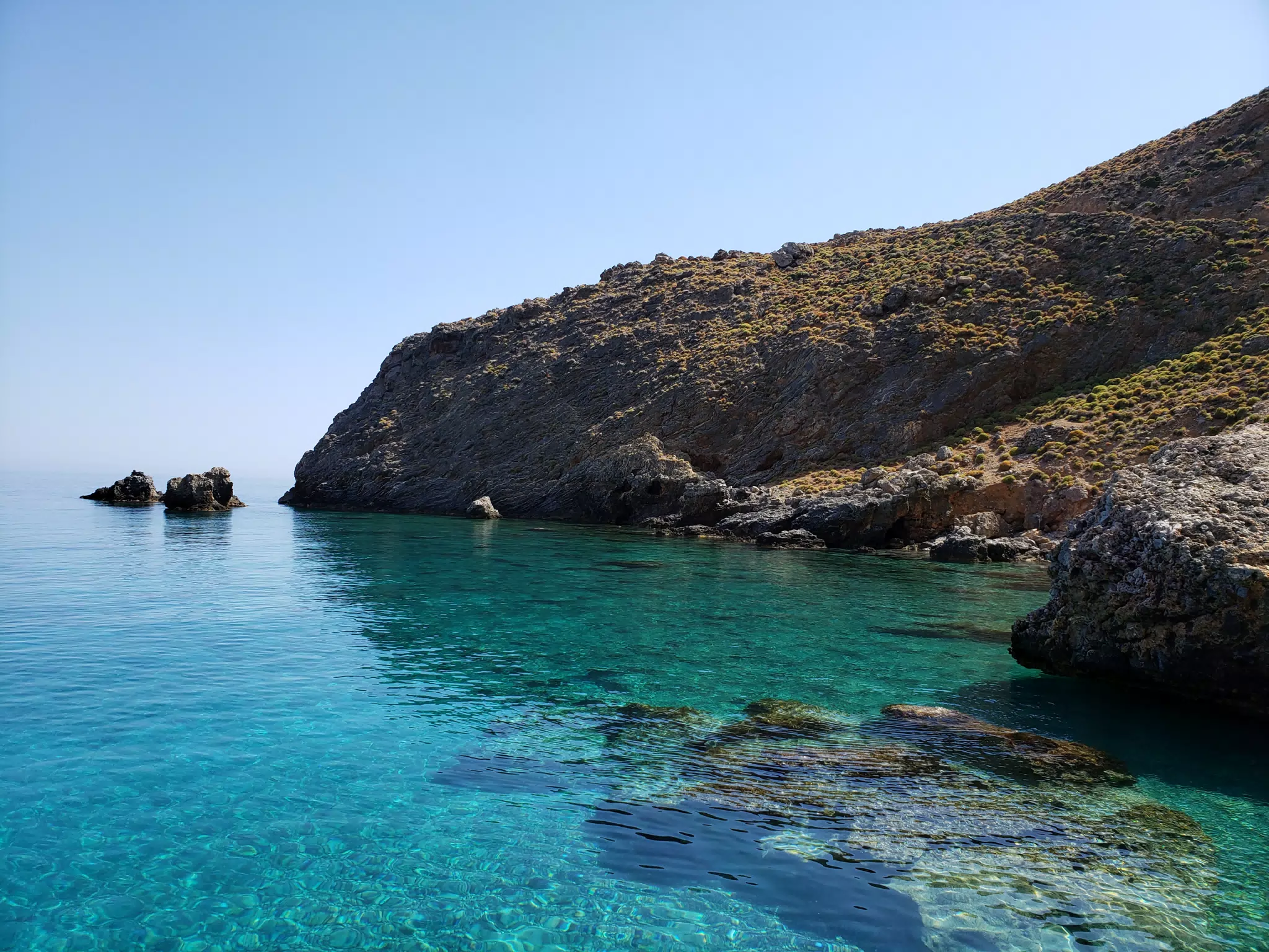 Clear Water at Beach of Sfakia, Crete