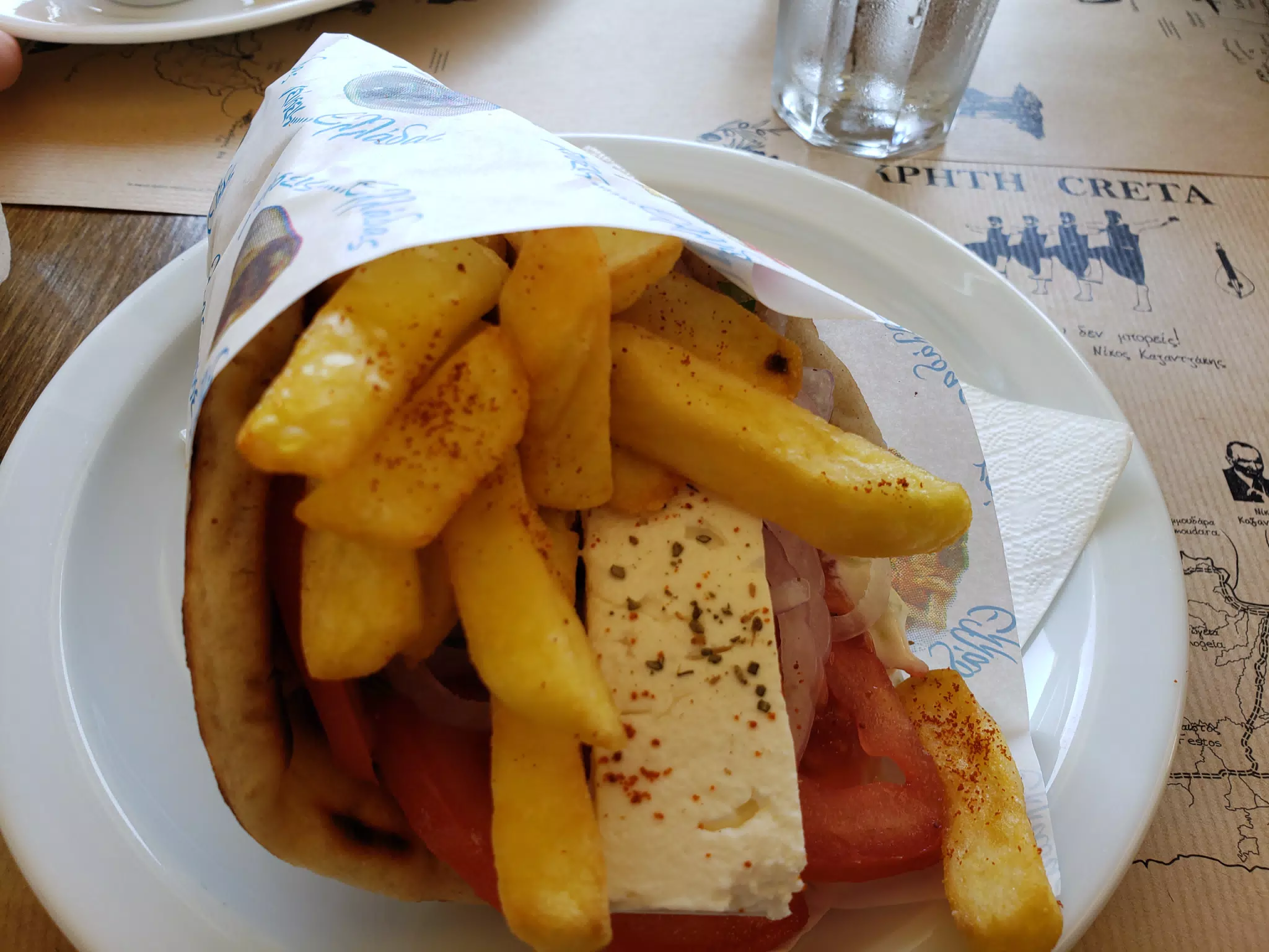 Vegetarian Gyro on Crete