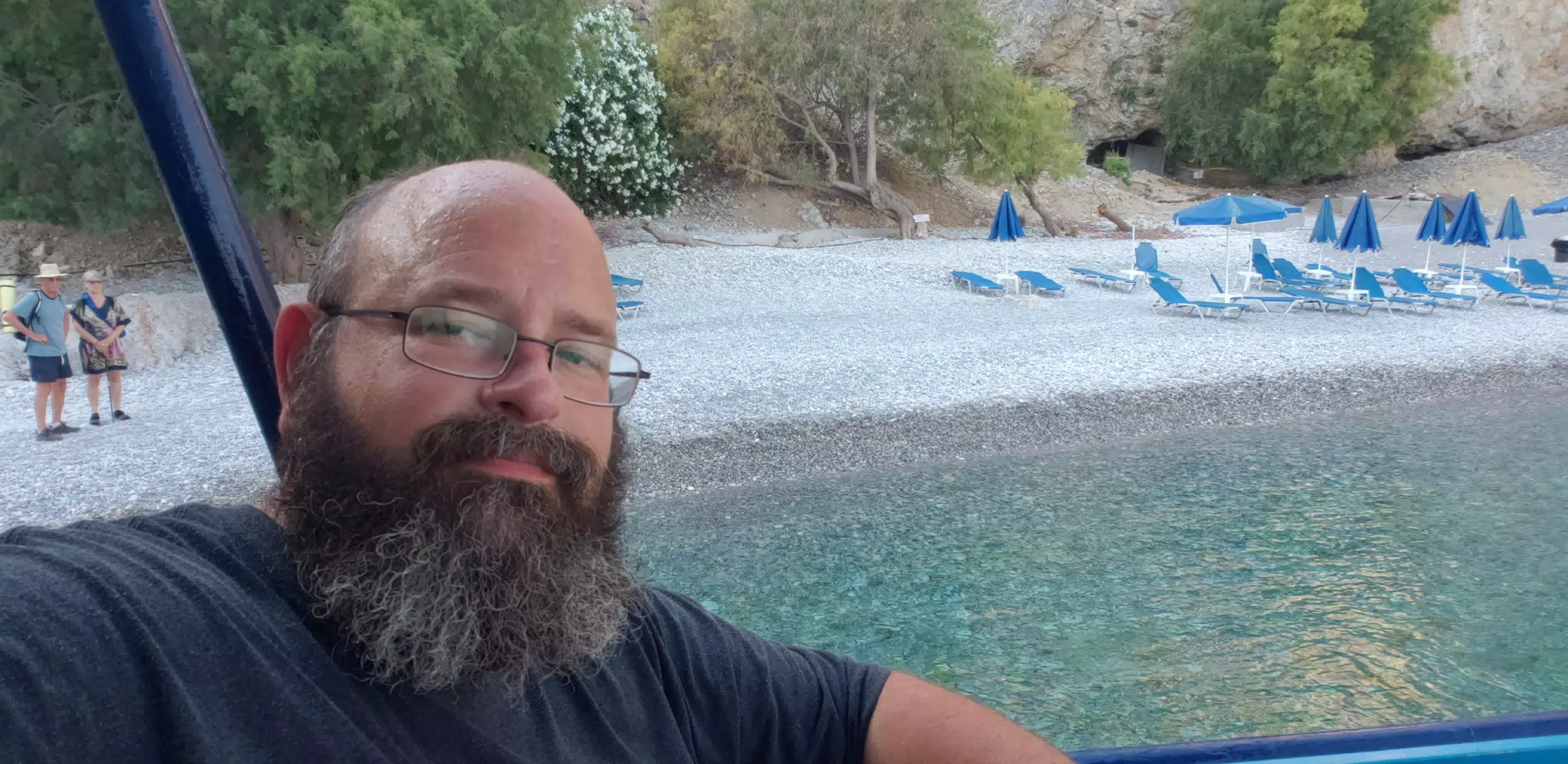 Scott Alan Miller at Glyka Nera Beach