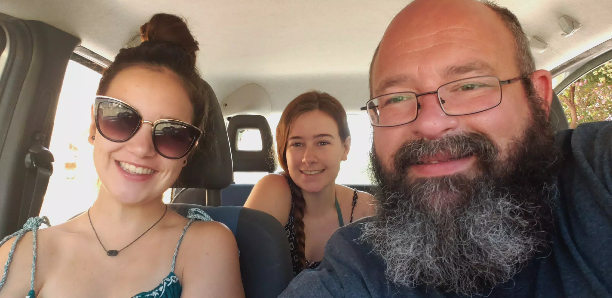 Emily, Madeline & Scott in Fiat Panda