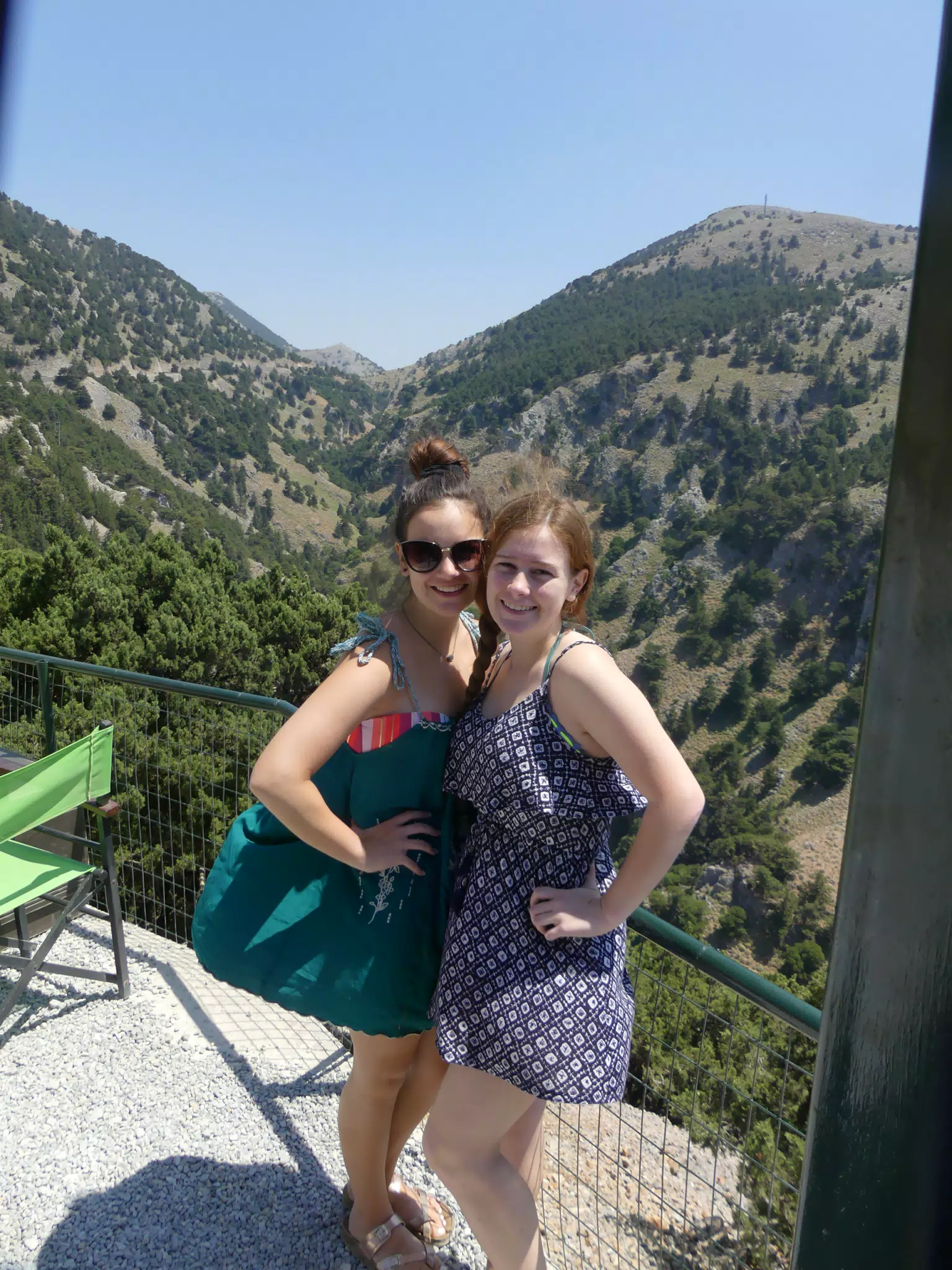 Emily and Madeline Posing at Gorge