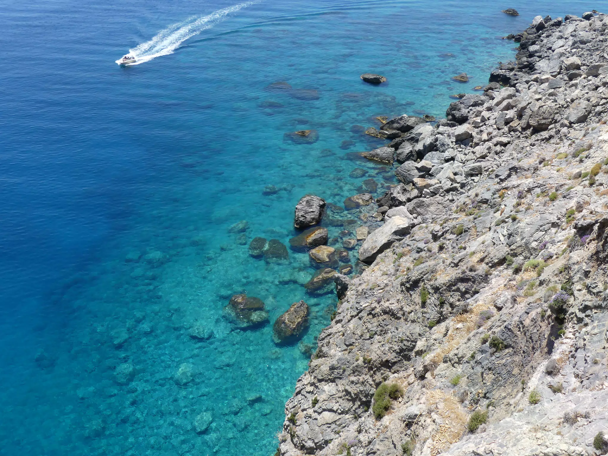Speed Boat in Libyan Sea Off of Crete