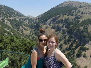 Emily & Madeline Modeling in Crete Above Canyon