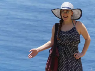 Madeline in Hat by the Sea