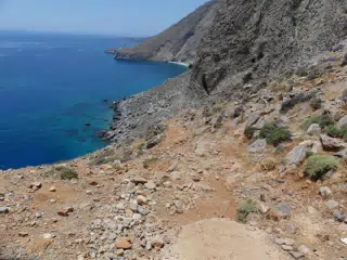 Begining of Glyka Nera Trail, Crete