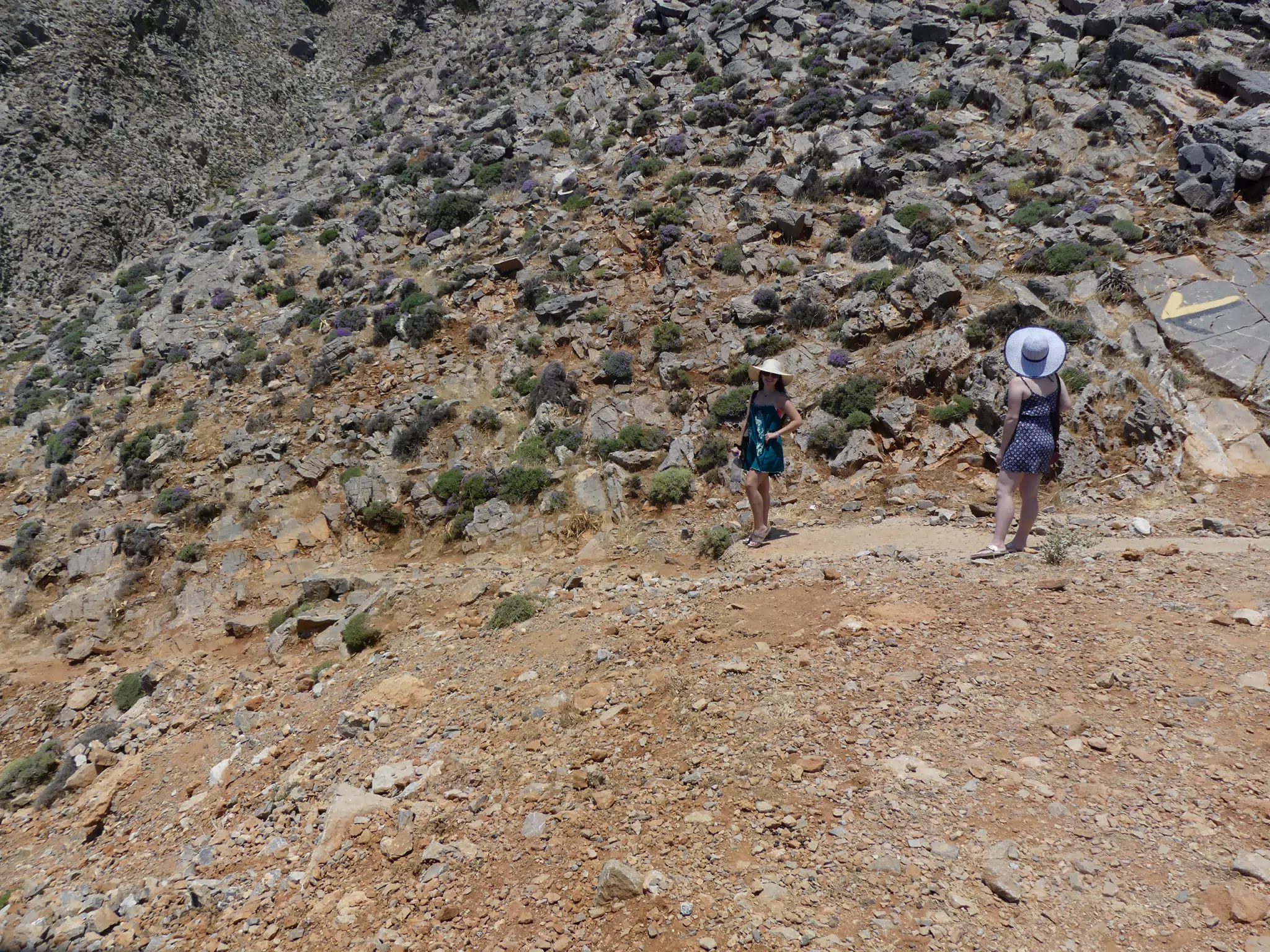 Emily and Madeline on the Glyka Nera Trail