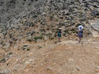 Emily and Madeline on the Glyka Nera Trail
