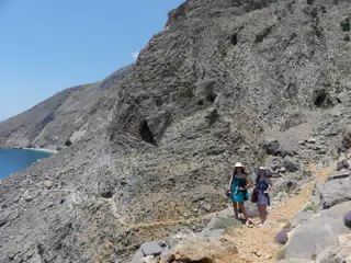 Emily & Madeline on the Glyka Nera Trail