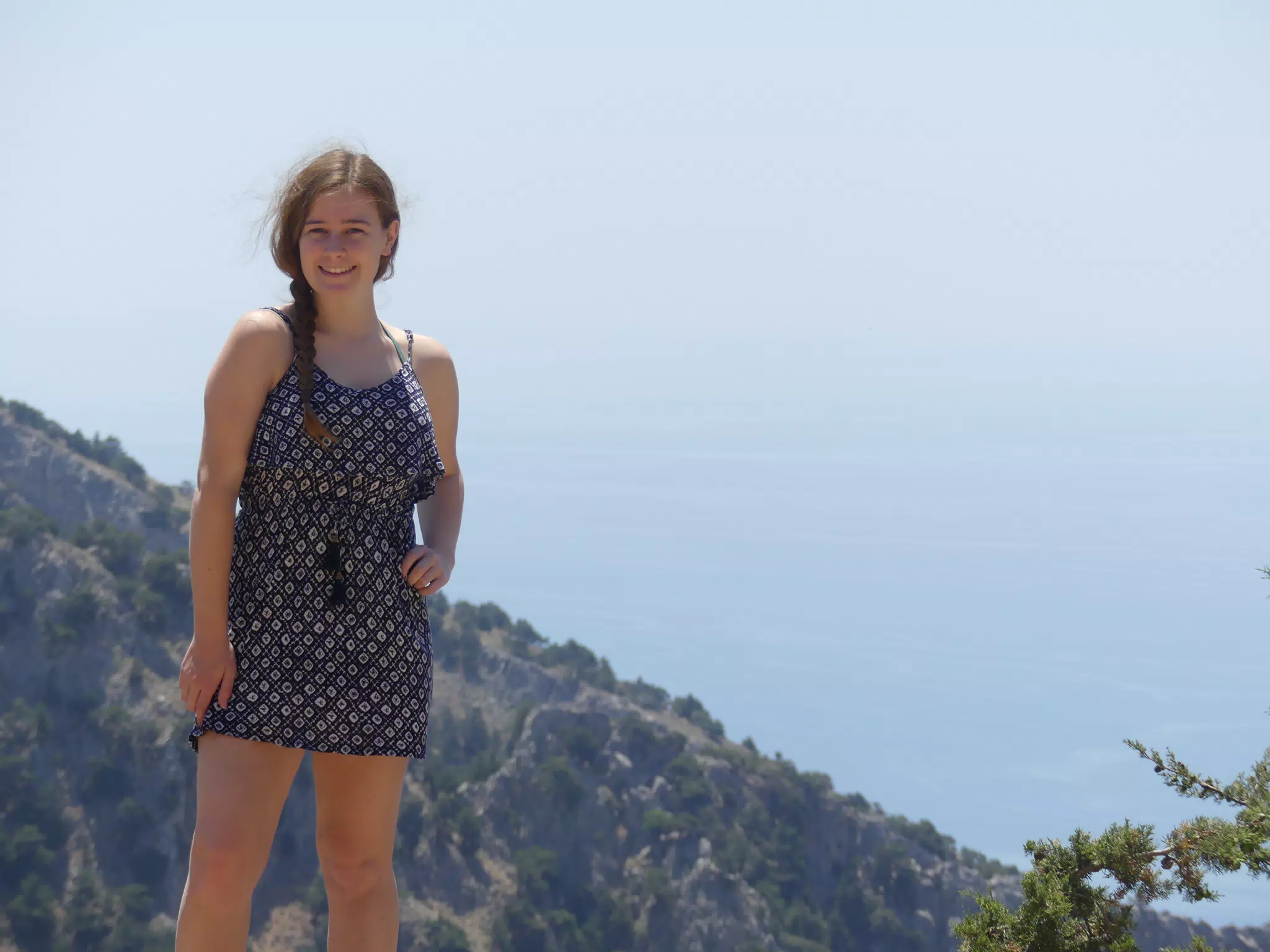 Madeline Modeling by Sea on Crete