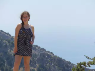 Madeline Modeling by Sea on Crete
