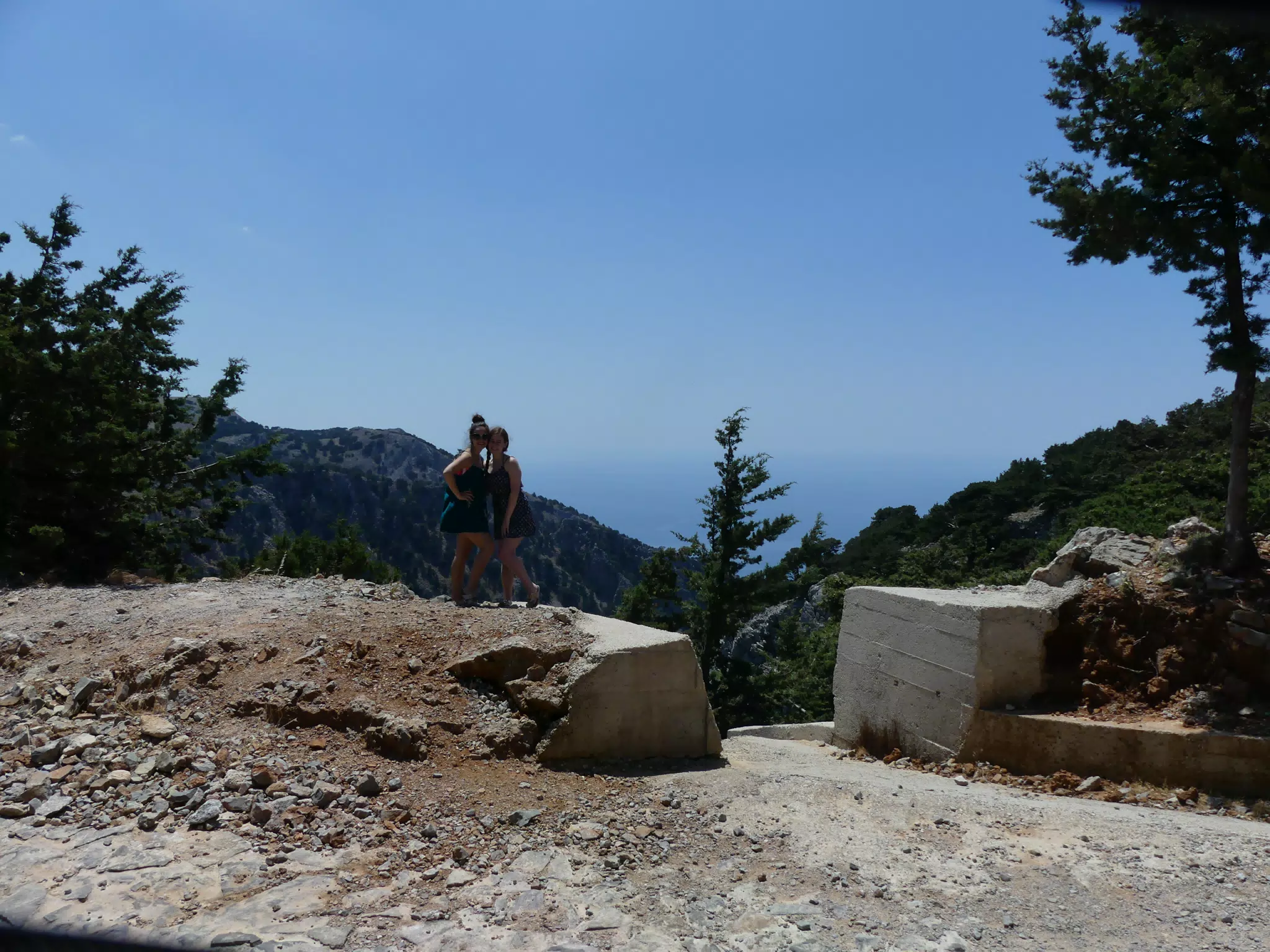 Girls by Canyon on Crete