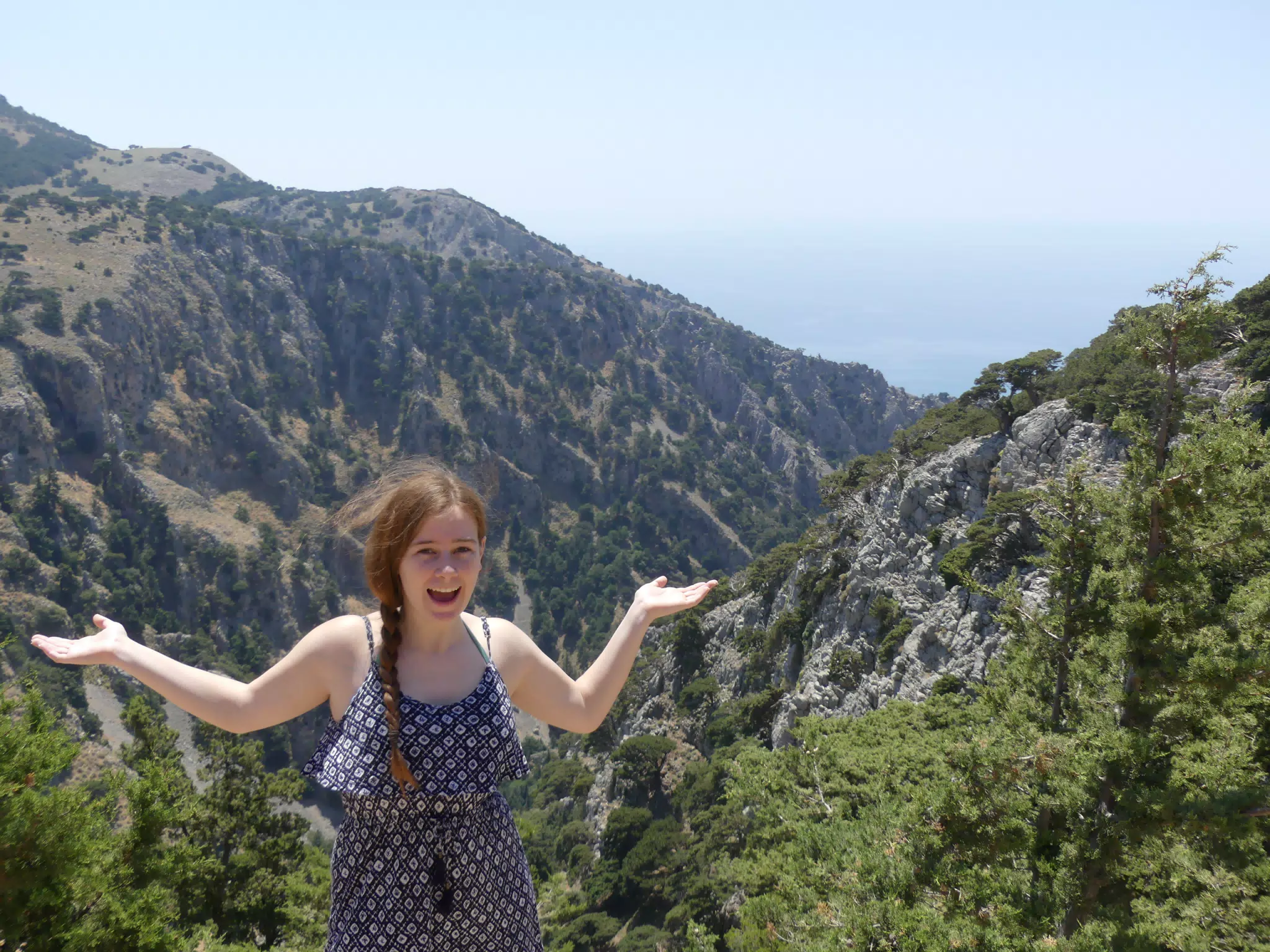Madeline on Crete Over Gorge