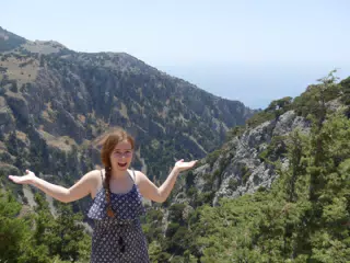 Madeline on Crete Over Gorge