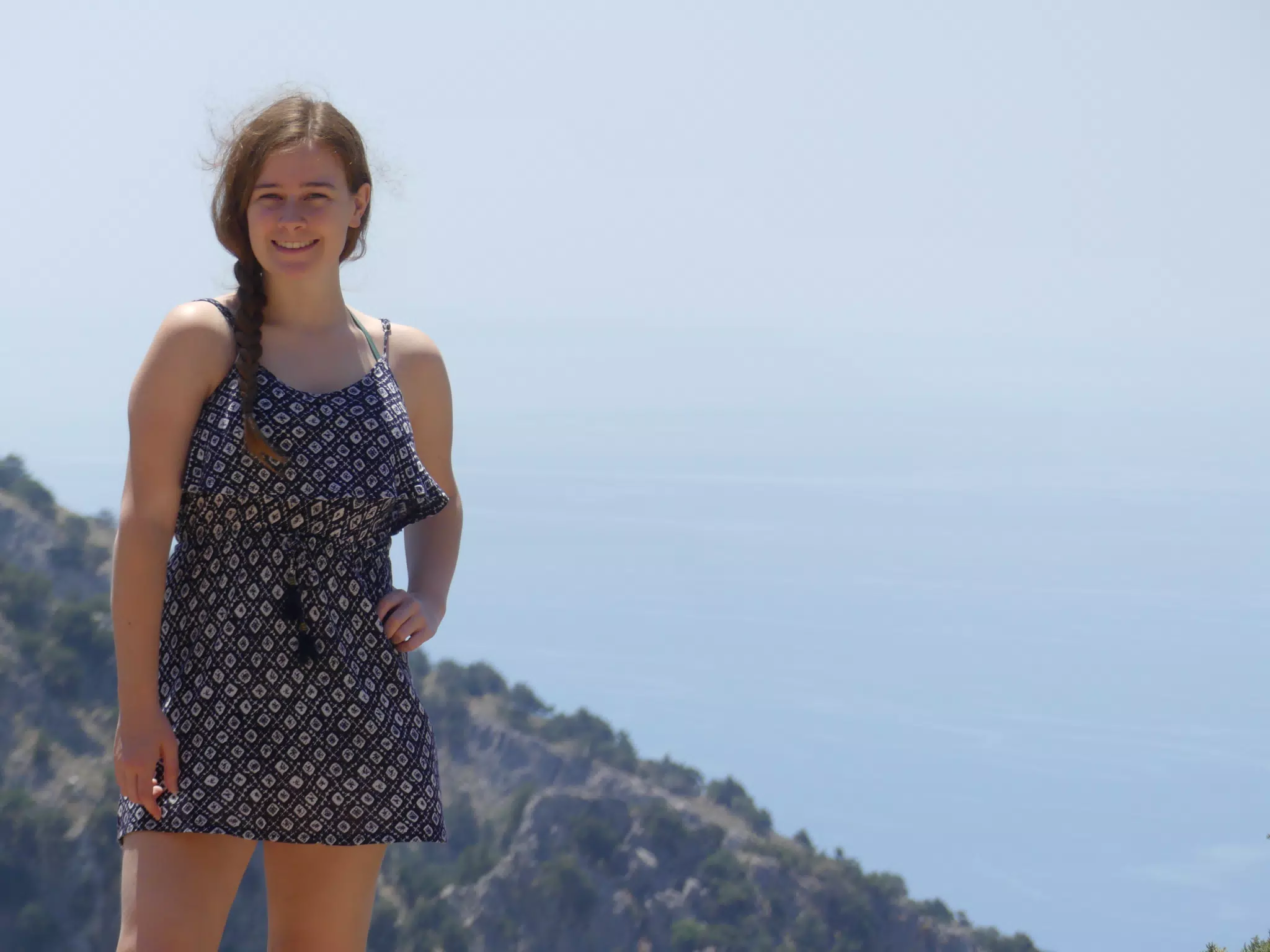 Madeline Modeling by the Sea on Crete