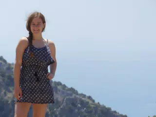Madeline Modeling by the Sea on Crete