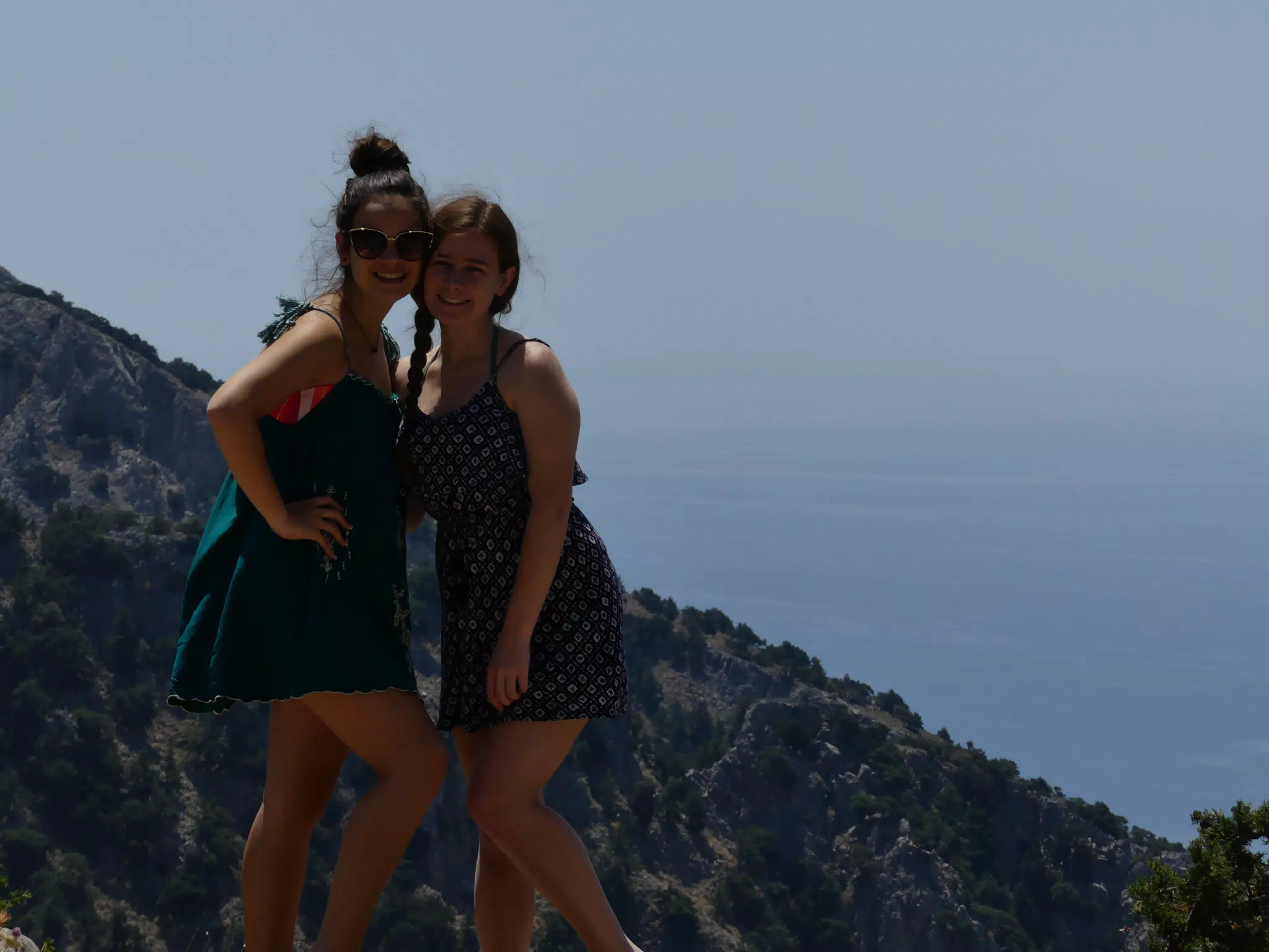 Emily & Madeline Above the Sea on Crete