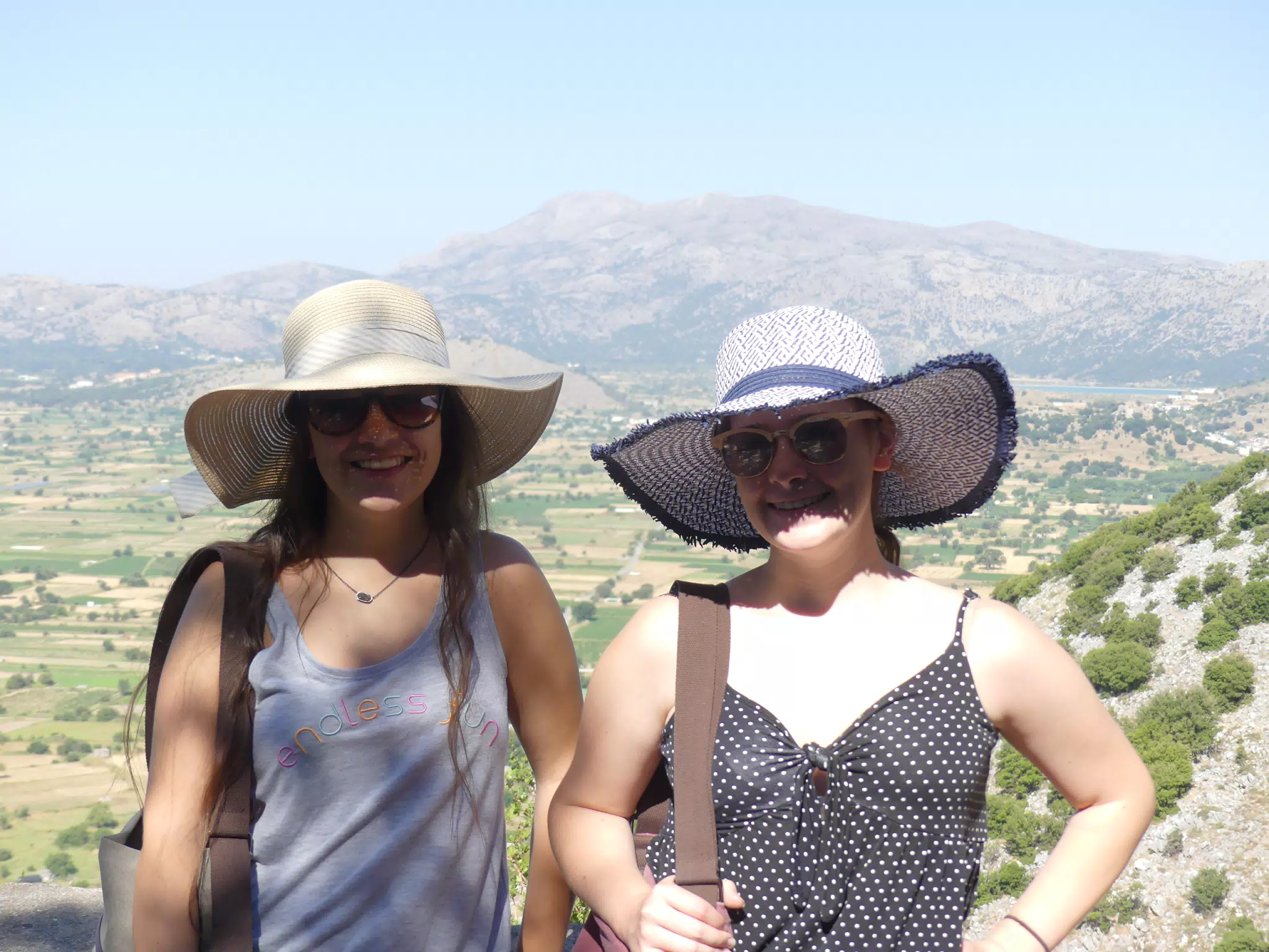 Emily & Madeline Before the Lasithi Plateau