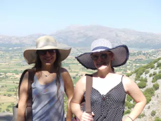 Emily & Madeline Before the Lasithi Plateau