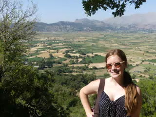 Madeline Above the Lasithi Plateau