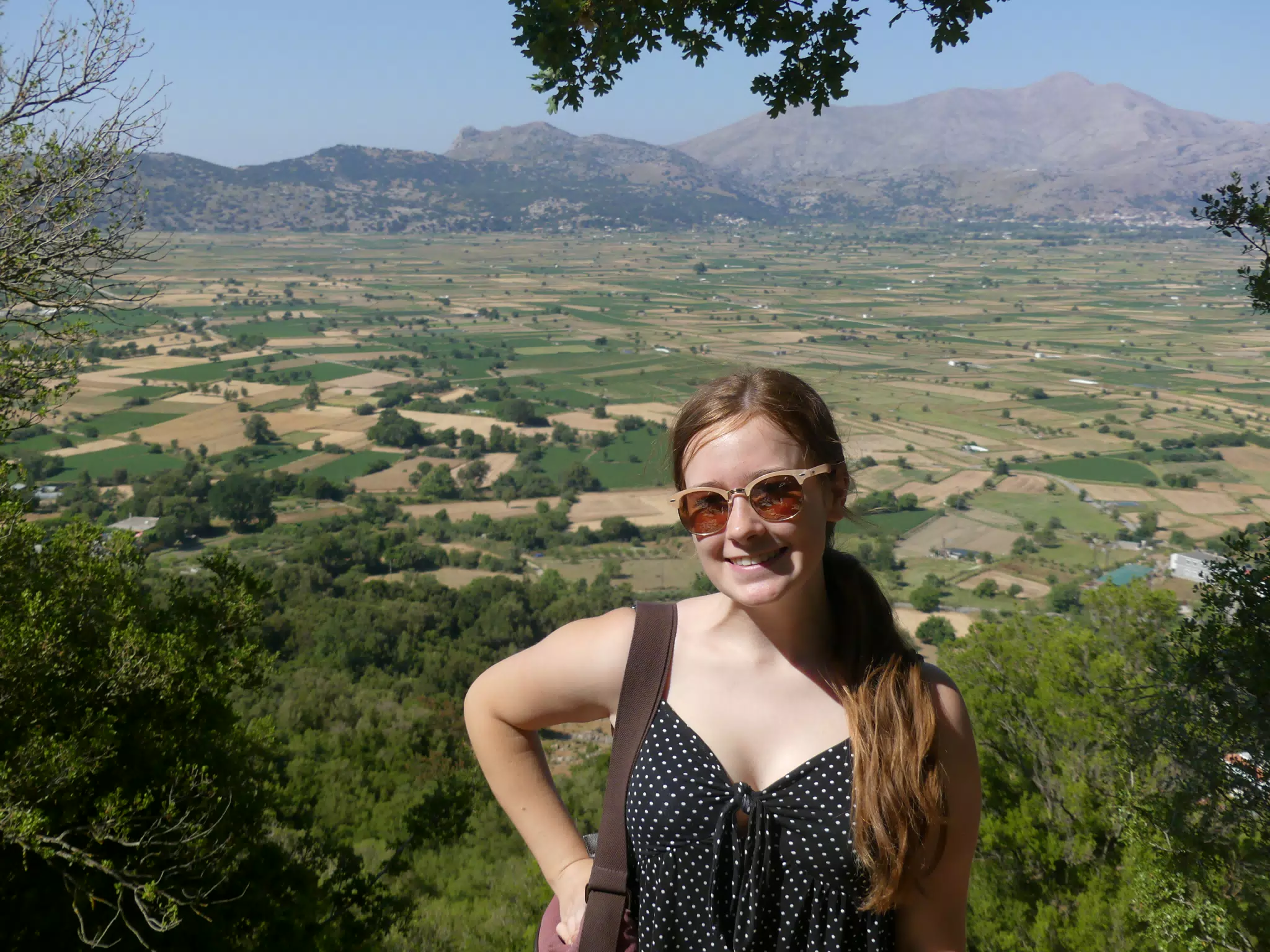 Madeline at the Lasithi Plateau Taken from the Psychro Cave