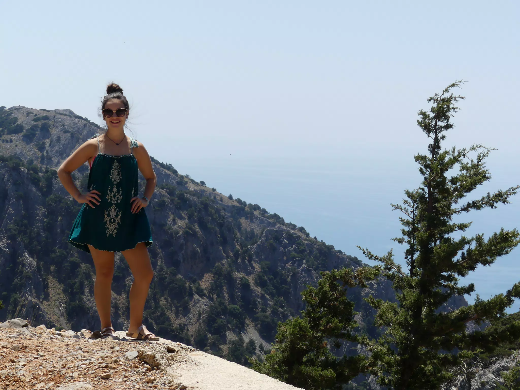 Emily Posing Over the Libyan Sea