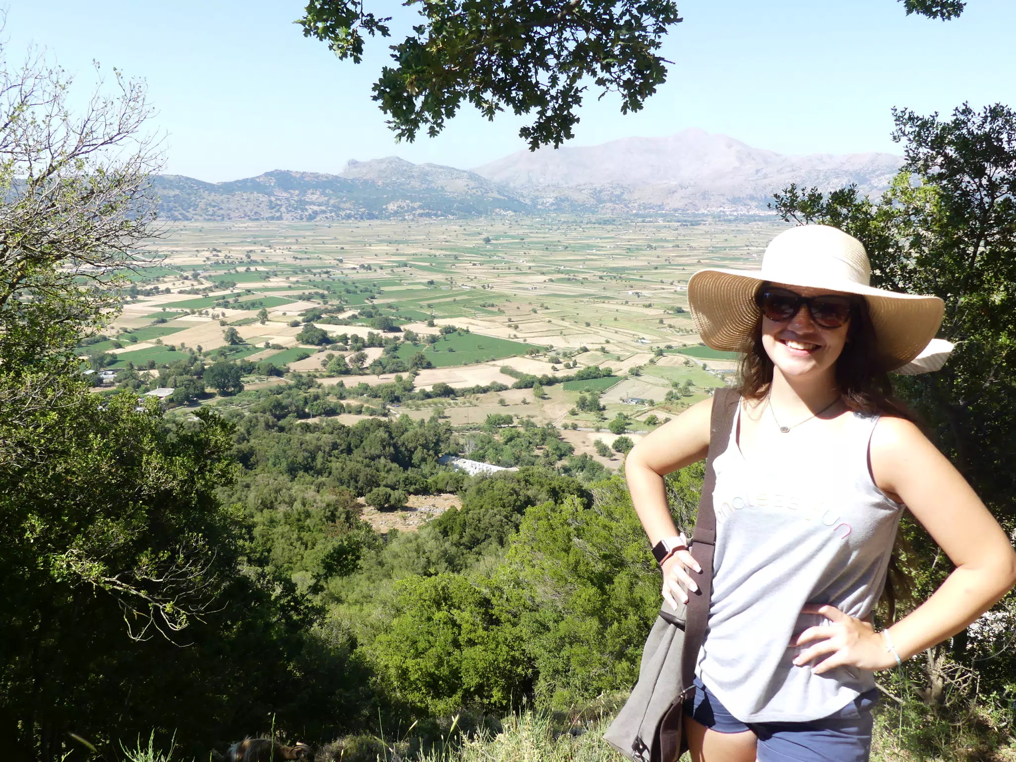 Emily Above the Lasithi Plateau
