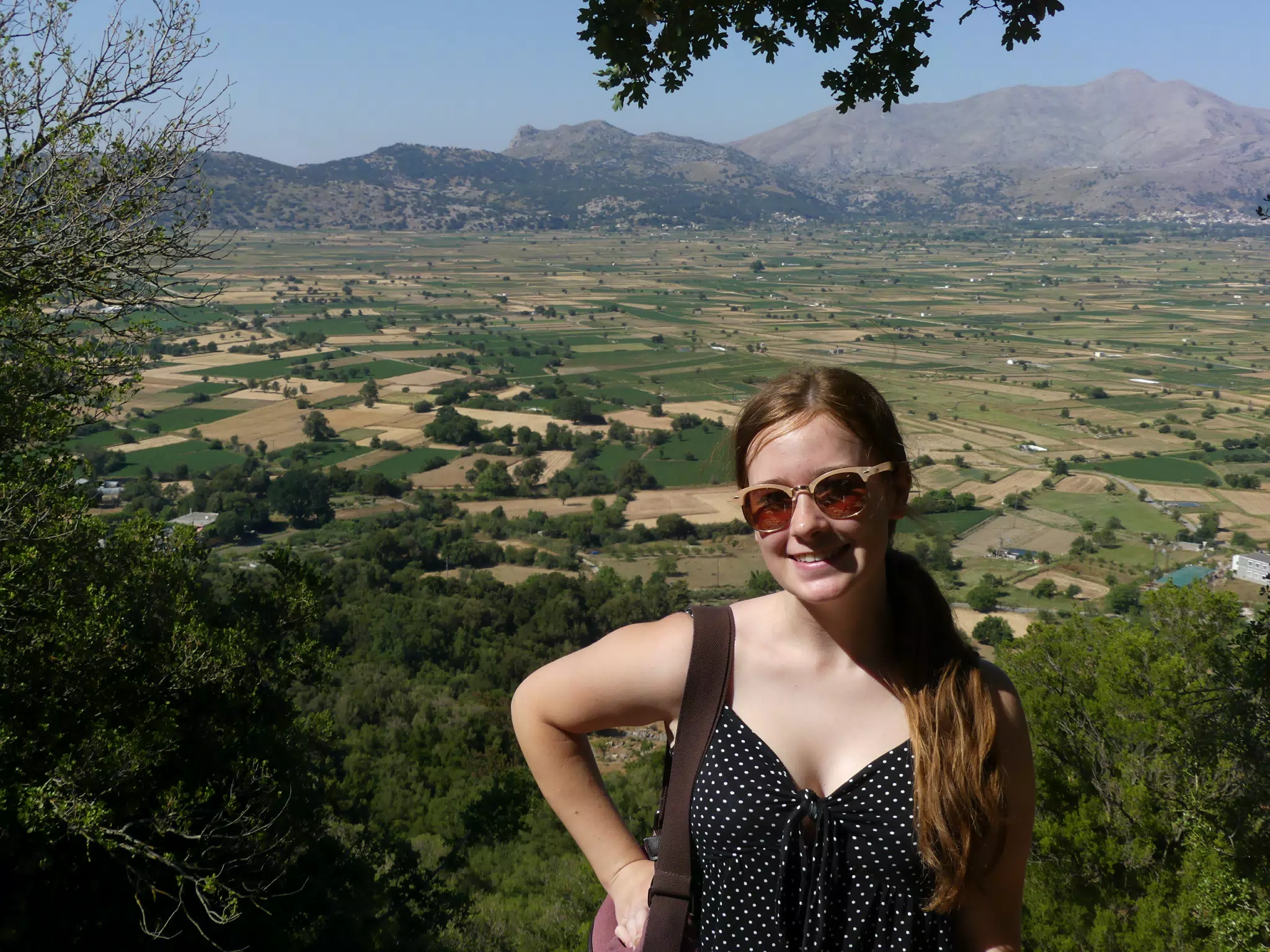 Madeline at the Psychro Cave Above the Lasithi Plateau
