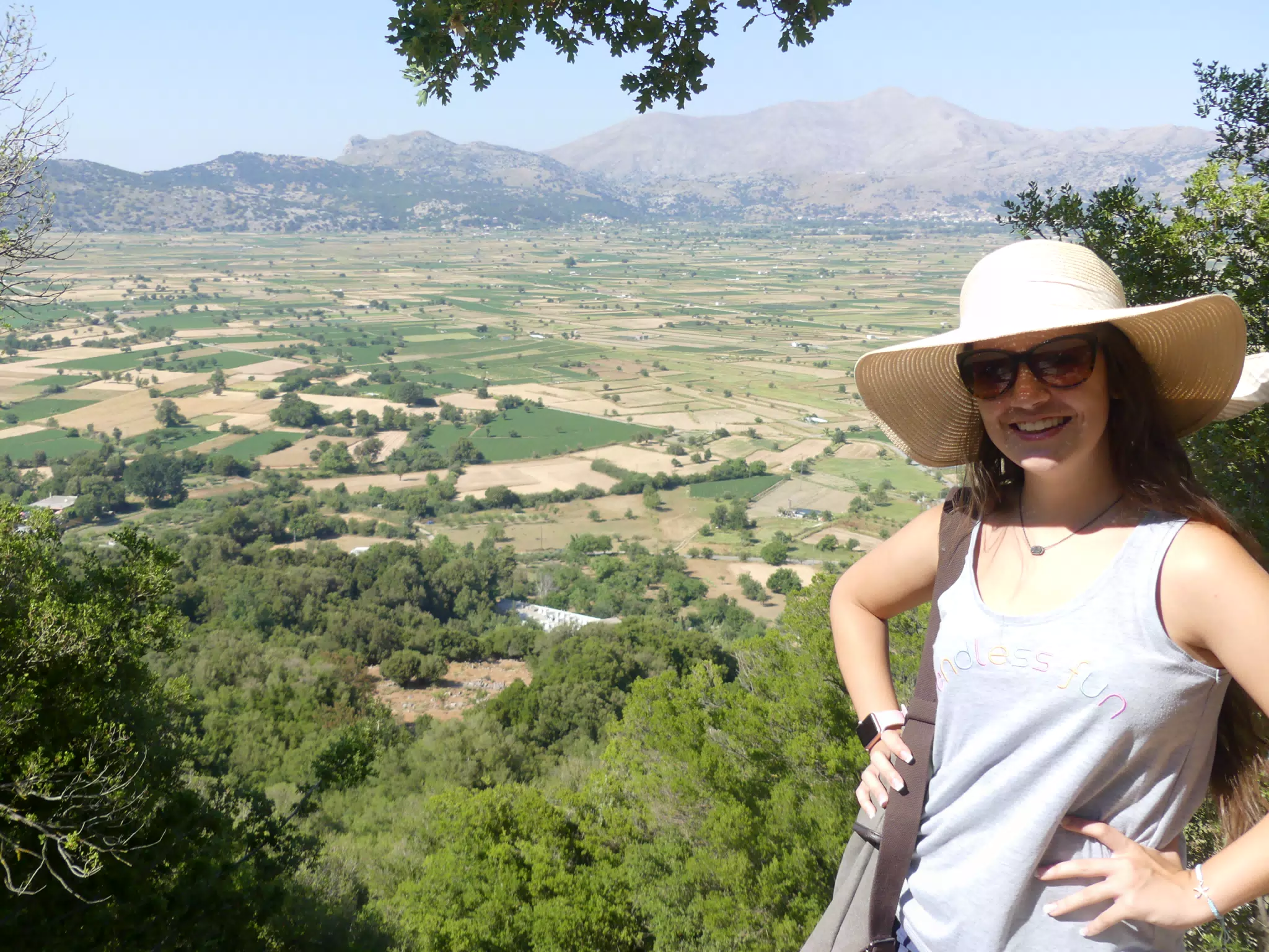 Emily Grice from Psychro Cave Above the Lasithi Plateau