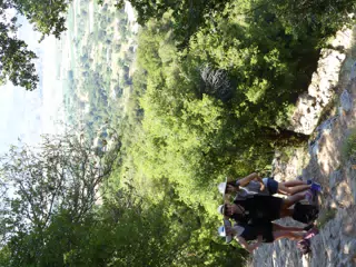 Madeline, Dominica & Emily on the Psychro Cave Trail Above the Lasithi Plateau