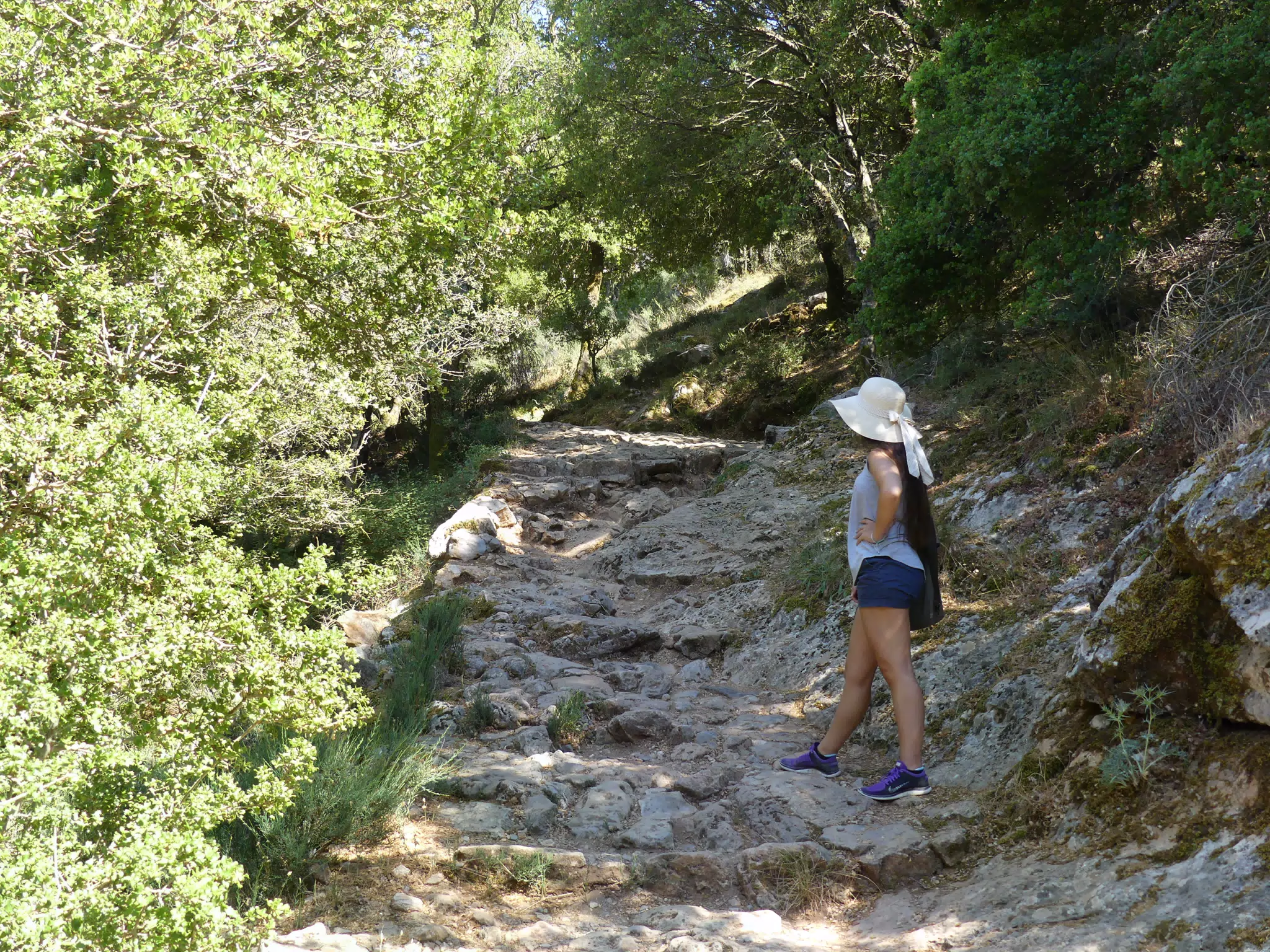 Emily on Trail to Psychro Cave